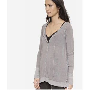 Free People We The Free Womens M Affogato Hacci Tunic Top Moonshadow Oversized